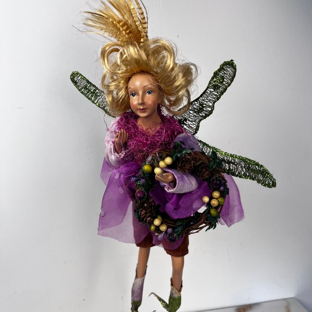 Vintage Unique One of a Kind Handcrafted Woodland Fairy Pixie Blonde 14"